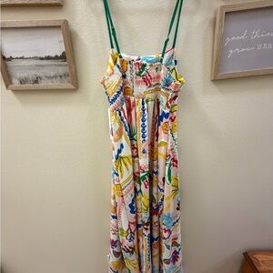 Summer Smocked Maxi Dress in Multicolor